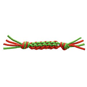 Brinquedo de corda para cães - Verde e Laranja