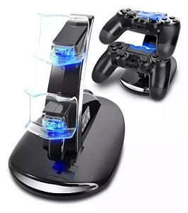 Carregador Controle  Base Duplo Charge Para Playstation 4