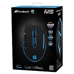 Mouse Gamer M5 RGB Preto Fortrek