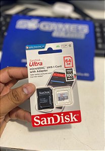 Cartão De Memória SanDisk Ultra MicroSDXC UHS-I De 64 GB Com Adaptador