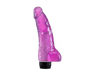 Prótese Jelly com vibro e escroto - 19 X 4,8cm