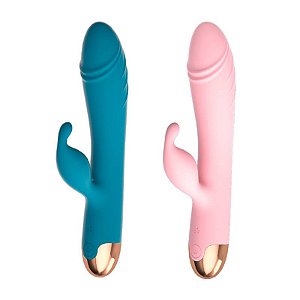 Vibrador Rabbit com cabeça giratória
