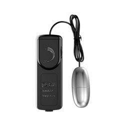 Vibrador Bullet Prateado controle com fio
