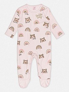 Macacão Hello Baby Rosa Momi