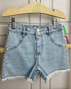 Short Jeans Com Bolso de Paetê Momi H4609