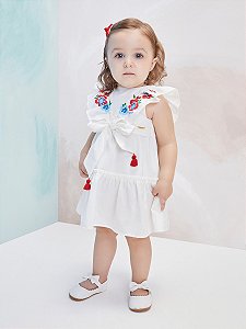 Vestido Bebê com Bordado Animê Baby L2185