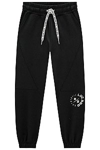 Calça Jogger em Malha Térmica Preta 70459 LucBoo