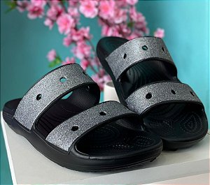 Sandália Crocs Classic Glitter II Sandal Black