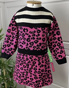 Conjunto de Tricot Animal Print Momi H5399