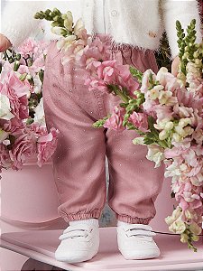 Calça Rosa de Brilho Animê L2243
