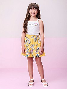 Conjunto Daisy Duck Amarelo Com Margaridas Momi Kids H5701