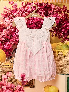 Banho de Sol Rosa Xadrez com Laise Animê Baby L2381