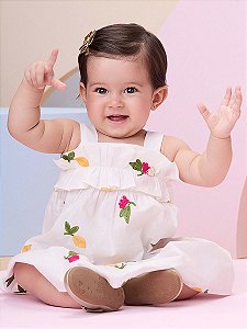 Vestido Limões Bordados Momi Baby C2189