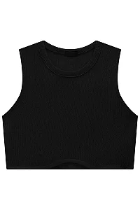 Blusa Cropped em Canelado Liz 82688 Vic&Vicky