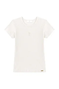 Blusa em Canelado Liz 93775 Kukiê Off White