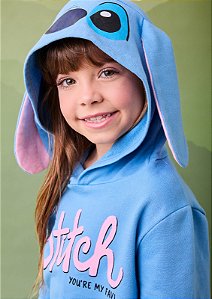 Casaco Stitch Com Orelhas Momi Azul Denim H5758