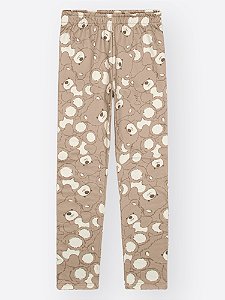 Legging Térmica Menina Total Print Bege Cinti 12833