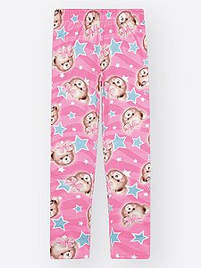 Legging Térmica Menina Total Print Rosa Confete Cinti 12833