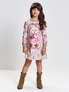 Vestido Menina com Mochila Ursa HOWDY Cinti 12850