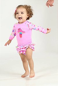Biquini Blusa e Calcinha Frufru Juju Aplic Joaninha Siri 39422-90112