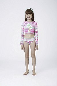 Biquini e Cropped ML 3 peças Lara Est Tropicandy 43237