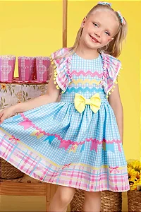 Vestido Junino Candy Color em Malha Power e Nylon 97814 Kukiê