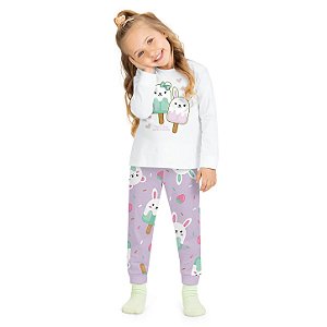 Pijama Infantil Menina Picolés Kyly