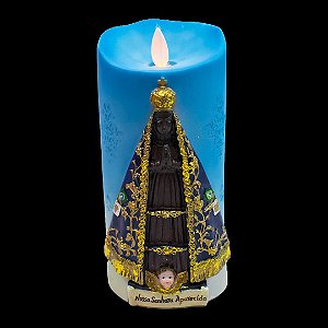 LUMINÁRIA VELA NOSSA SENHORA DE APARECIDA 17,5 CM