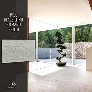 Piso de Travertino Romano Bruto - Importado