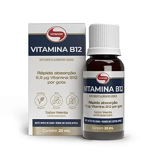 VITAMINA B12 GOTAS FRASCO 20ML MENTA - VITAFOR