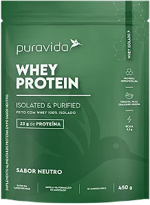 WHEY PROTEIN ISOLADO WHEY100% ISOLADO NEUTRO450 g PURA VIDA