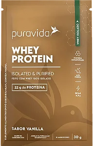 WHEY PROTEIN ISOLADO VANILLA 30G   PURA VIDA