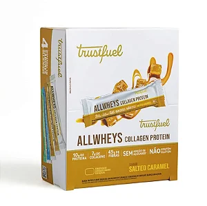 BARRA PROTEICA  ALLWHEYS SALT CARAMEL DISP C/12 - TRUSTFUEL