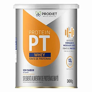 Protein PT Whey Sem Sabor Lata 300g - PRODIET
