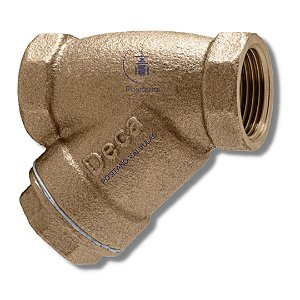 Filtro Y Bronze Tela Inox 1.1/4'' Polegada Rosca Bsp Deca Fig 85