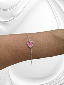 Pulseira Borboleta Rosa