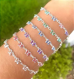 Pulseira Borboleta Lilás