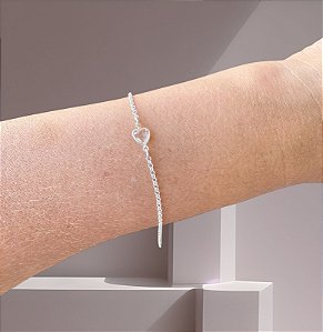 Pulseira Coração Ponto de Luz
