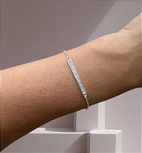 Pulseira Cravejada em Zircônia Cristal