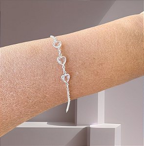 Pulseira Trio de Coração