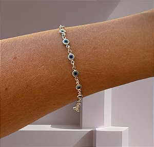 Pulseira Olho Grego Azul com Branco