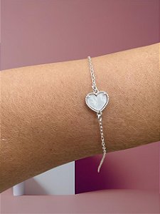 Pulseira Coração Branco