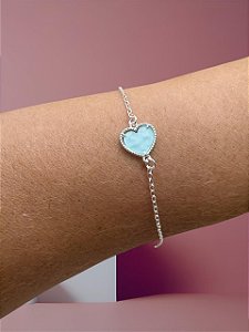 Pulseira Coração Azul