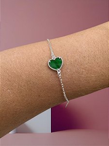Pulseira Coração Verde