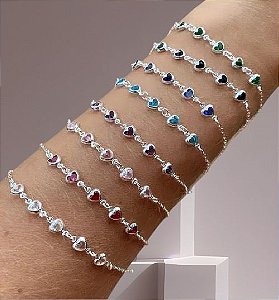 Pulseira Coração Cristal