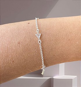 Pulseira Triângulo Cristal