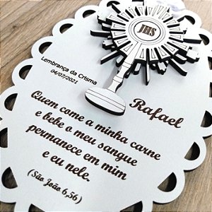 Lembrança de Eucaristia - Modelo 2 - Branco