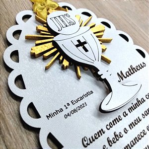Lembrança de Eucaristia - Modelo 10 - Ouro