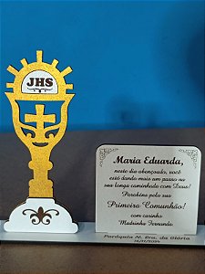 Lembrança para Padrinhos de Primeira Eucaristia / Comunhão - Modelo1
