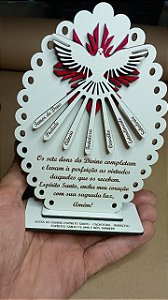 Escapulário 7 Dons  Divino com Base